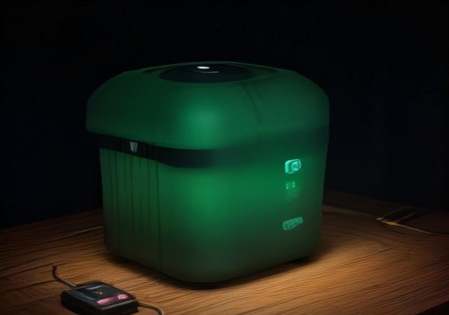 Portable power station running lights and a lantern at a basecamp table at dusk